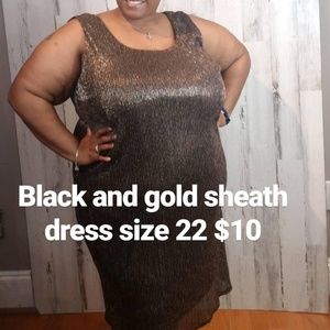 Black and gold dress